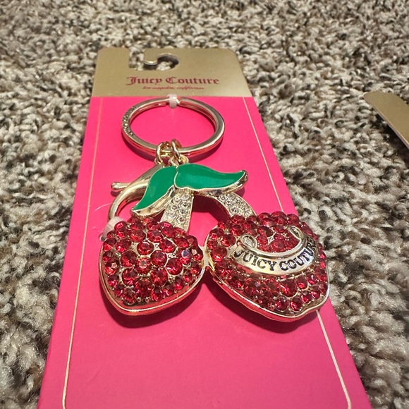 Juicy Couture Sparkling Red Cherry Key Holder - Picture 1 of 2